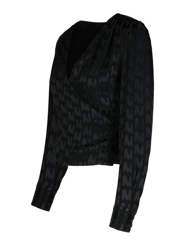 Blusa Nera In Misto Viscosa