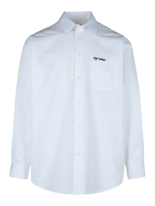 Camicia College In Cotone Bianco