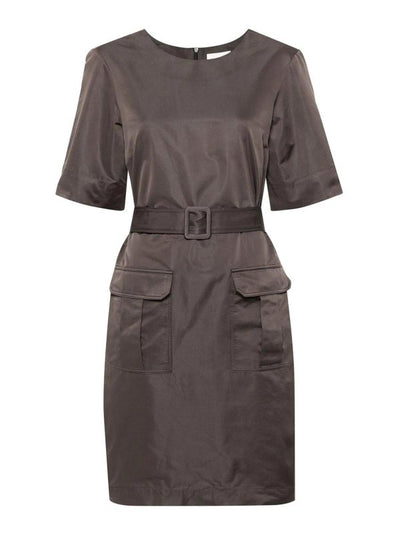Mini Vestito  Con Cintura Pesca