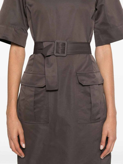 Mini Vestito  Con Cintura Pesca
