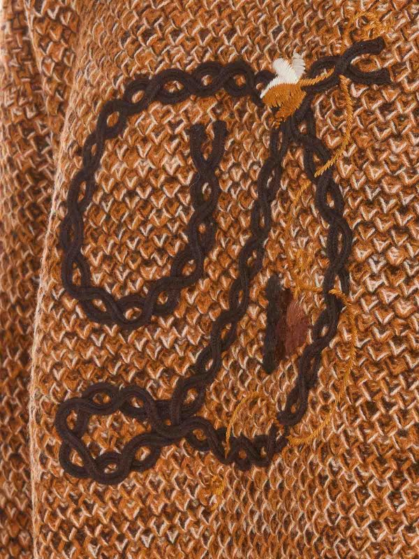 Maglione Marrone D Tresse