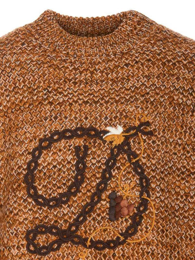 Maglione Marrone D Tresse