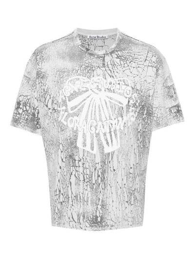 T-shirt Con Logo Stampato In Gesso