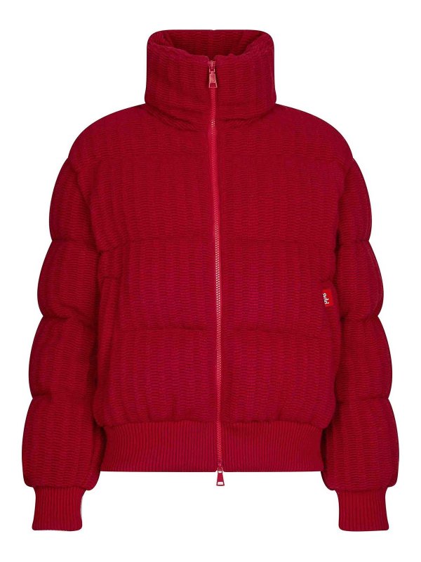 Piumino In Maglia A Coste Bubble Up