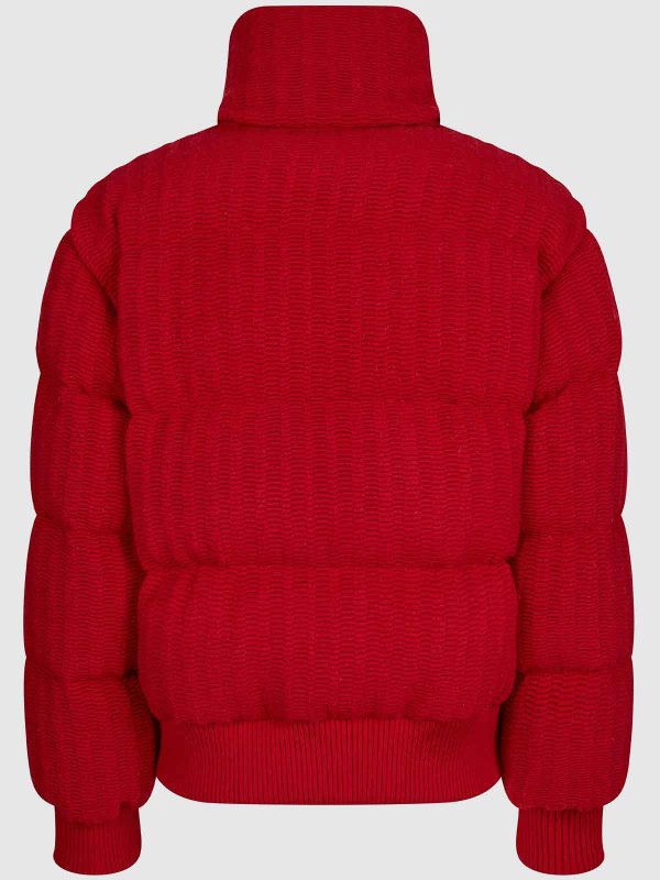 Piumino In Maglia A Coste Bubble Up