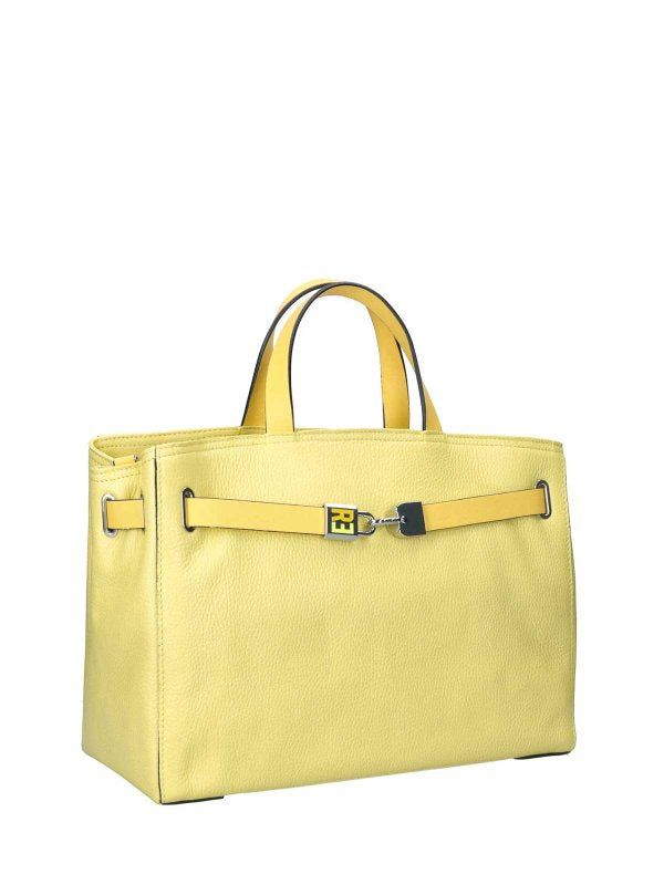 Borsa A Mano Valentina Gialla In Pelle
