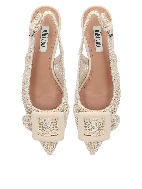 Slingback Bibi Lou Chanel In Macram Beige