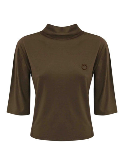 Maglia Macchina In Viscosa Con Ricamo Logo