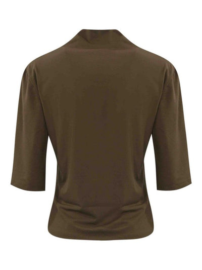 Maglia Macchina In Viscosa Con Ricamo Logo