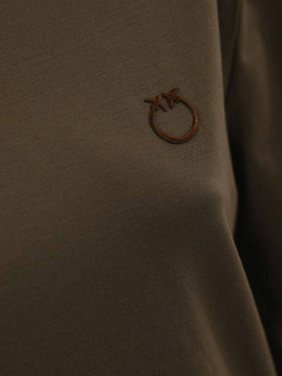 Maglia Macchina In Viscosa Con Ricamo Logo