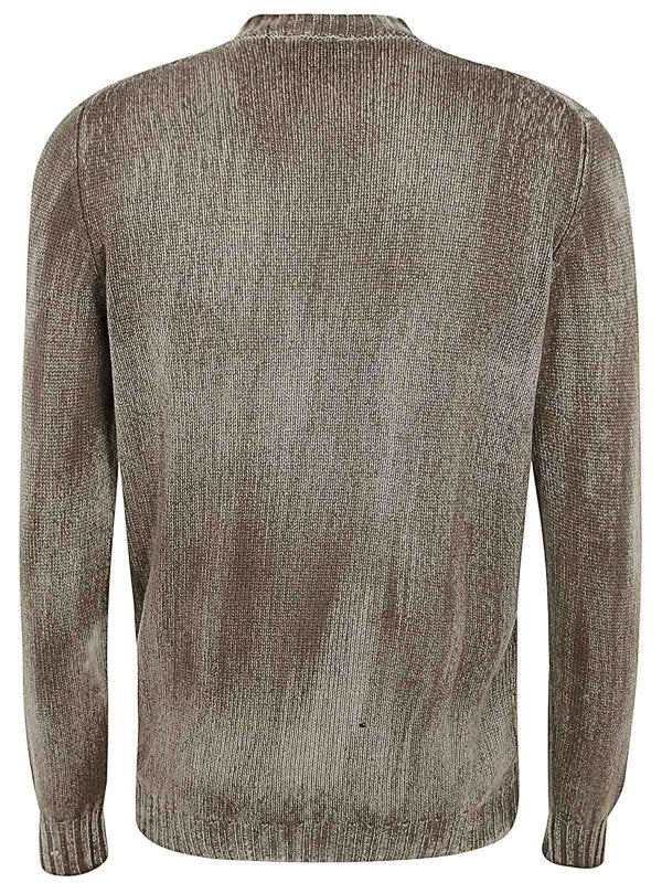 Pullover Girocollo Con Effetto Tono Su Tono