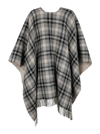 Plaid Logo Cape