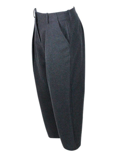 Pantaloni In Misto Lana
