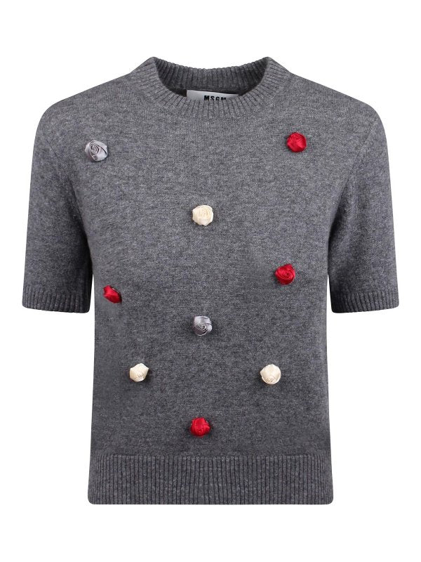 Maglione Con Applicazioni Di Rose