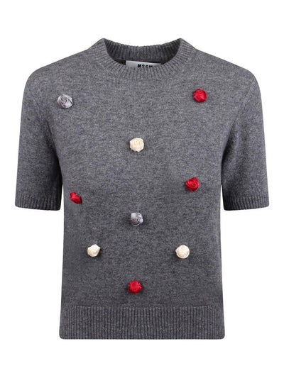Maglione Con Applicazioni Di Rose
