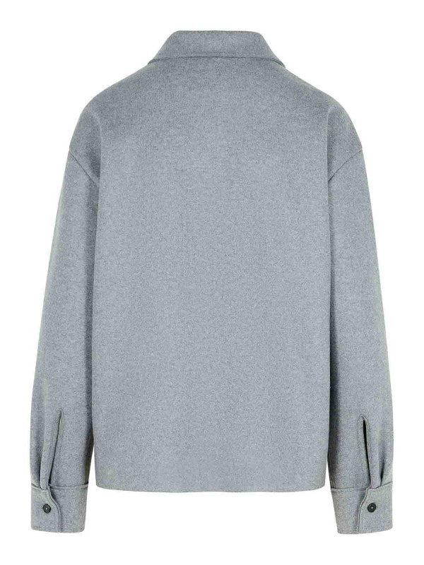 Camicia Grigia In Misto Lana