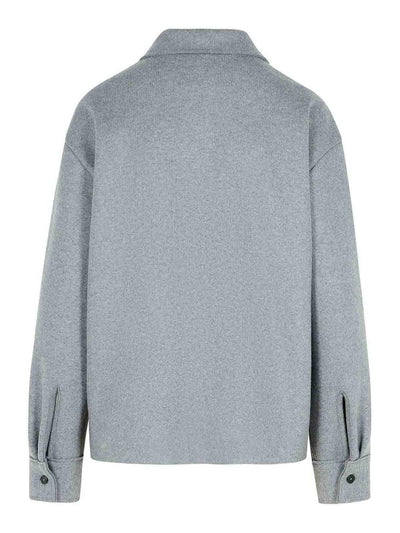 Camicia Grigia In Misto Lana