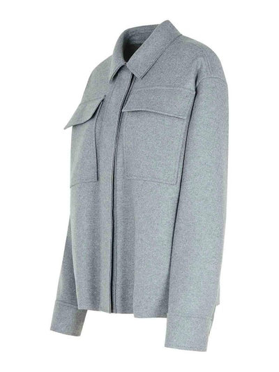 Camicia Grigia In Misto Lana