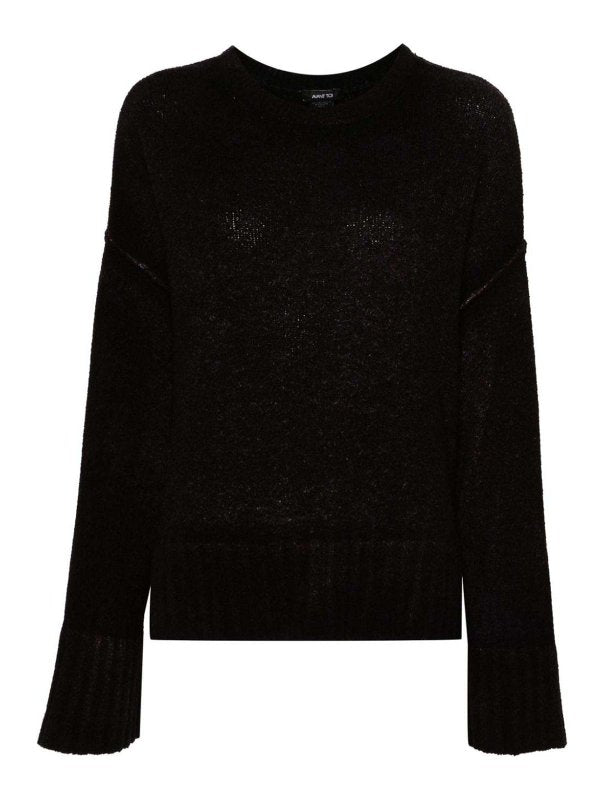 Maglione Girocollo In Misto Lana E Cashmere