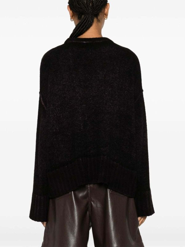 Maglione Girocollo In Misto Lana E Cashmere