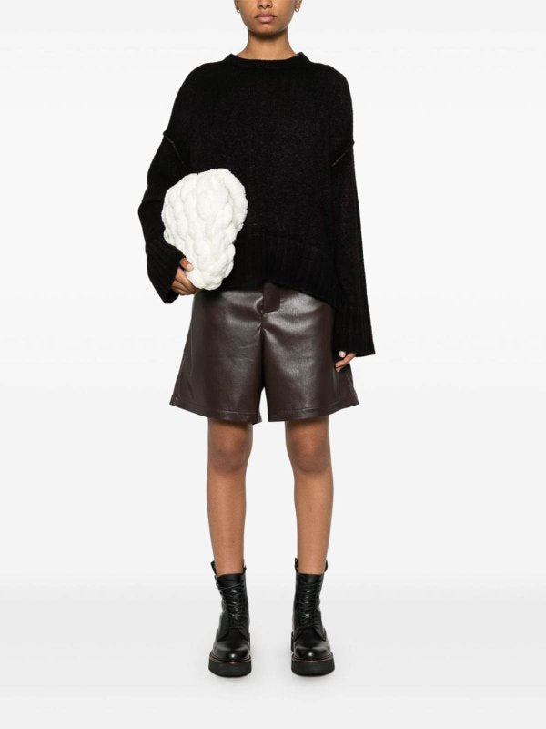 Maglione Girocollo In Misto Lana E Cashmere