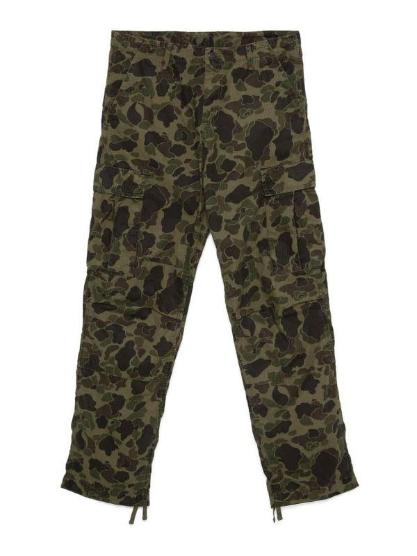 Pantaloni Cargo In Cotone Anatra