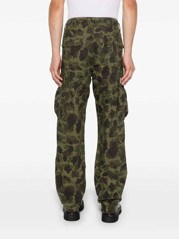 Pantaloni Cargo In Cotone Anatra