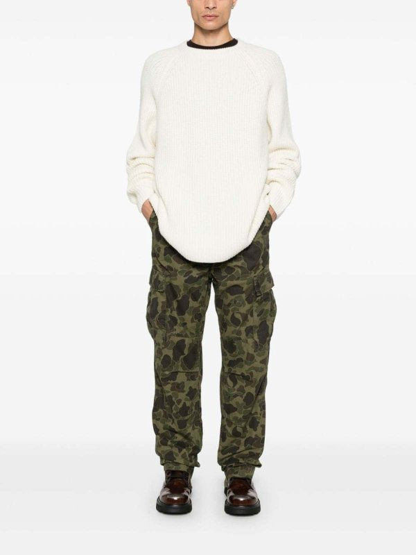 Pantaloni Cargo In Cotone Anatra