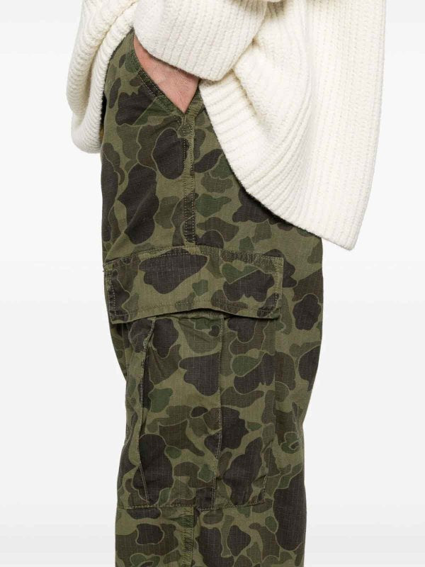 Pantaloni Cargo In Cotone Anatra