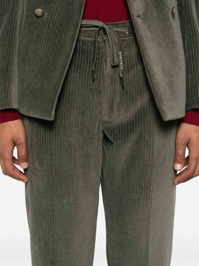 Pantaloni Con Coulisse In Velluto A Coste