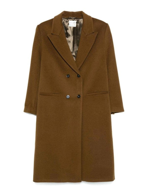 Cappotto Doppiopetto In Misto Cashmere