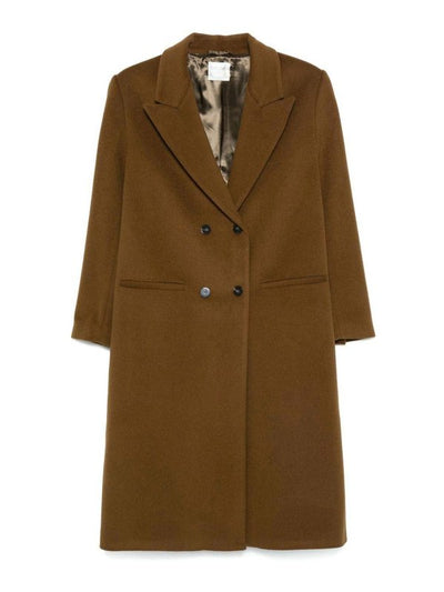 Cappotto Doppiopetto In Misto Cashmere