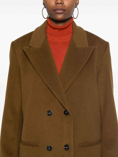 Cappotto Doppiopetto In Misto Cashmere