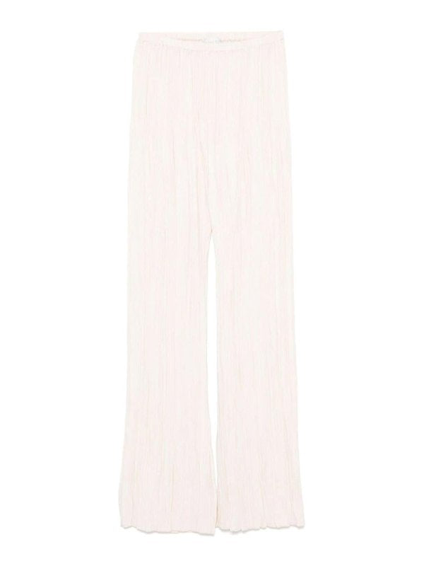 Pantaloni In Crepe Con Pieghe