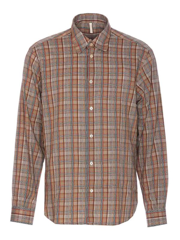 Camicia A Quadri Multicolor