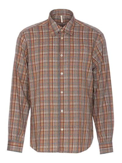 Camicia A Quadri Multicolor