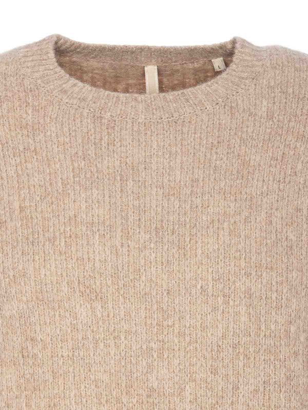 Maglione Yak Beige Girocollo Maniche Lunghe