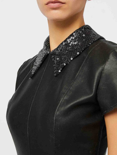 Abito Corto Aderente Con Strass