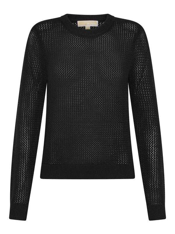 Maglione In Lana Lavorato A Maglia Con Pizzo