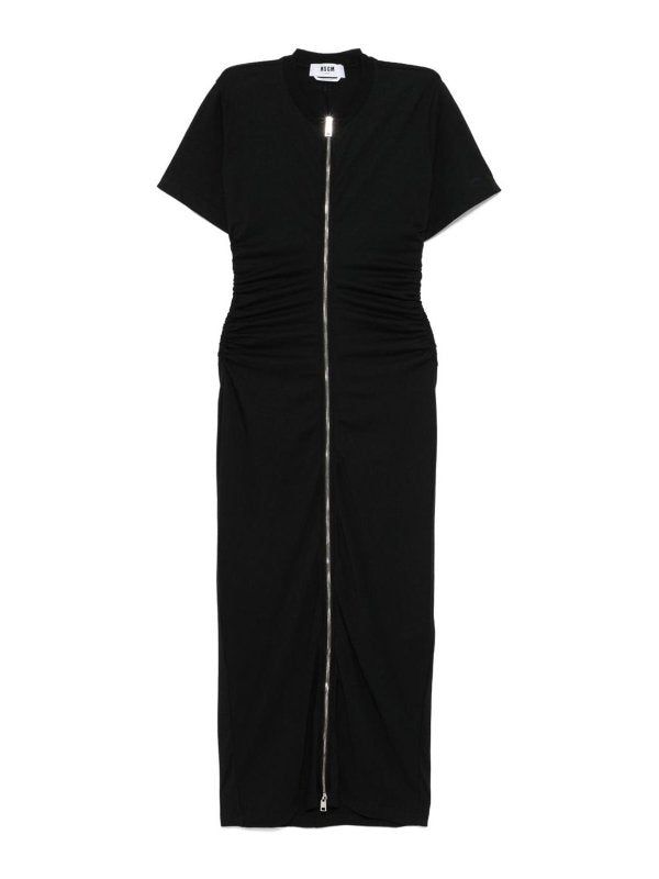 Abito Lungo In Cotone Con Zip