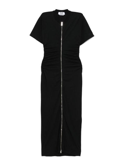 Abito Lungo In Cotone Con Zip