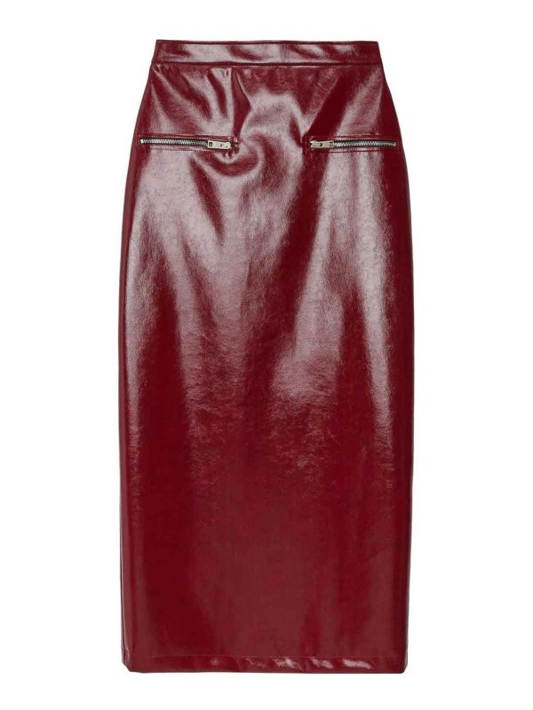 Gonna Lunga In Similpelle Con Zip