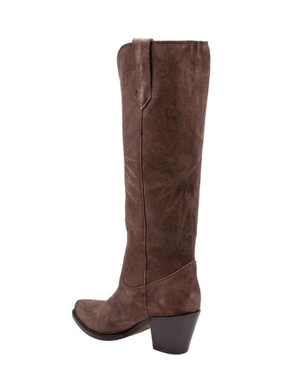 Stivale Camperos In Suede Colore Marrone