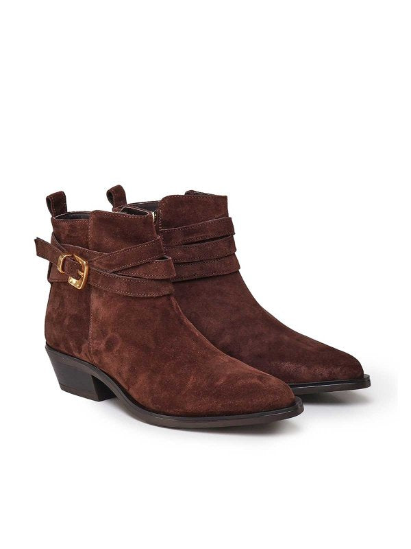 Texani In Pelle Scamosciata Kelly Wrap