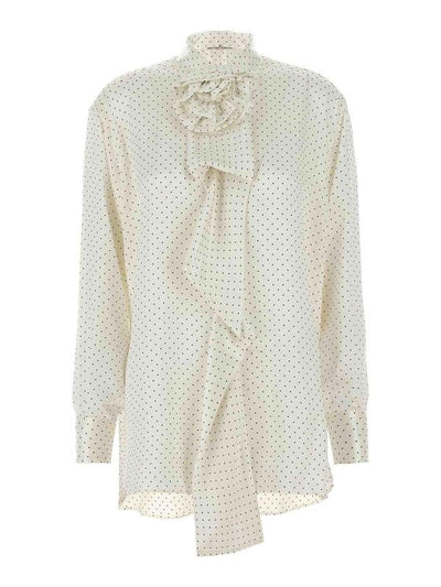 Spilla A Fiori Per Camicia A Pois