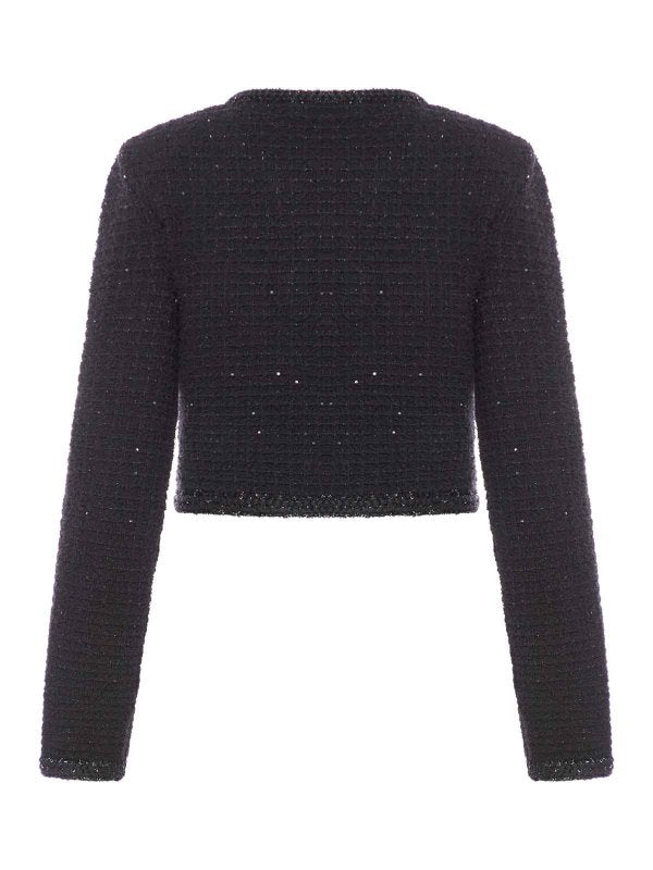 Giacca In Maglia Testurizzata Nera