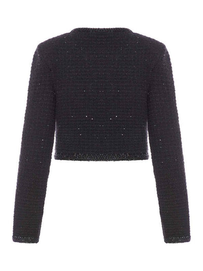Giacca In Maglia Testurizzata Nera