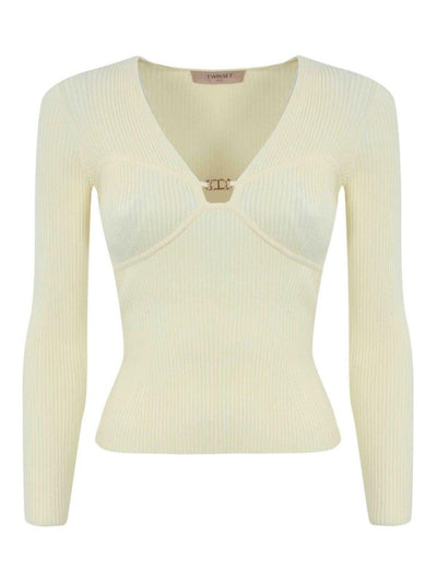 Maglia In Viscosa A Coste Con Oval-t