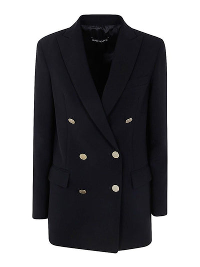 Cappotto Doppiopetto Con Bottoni Dorati