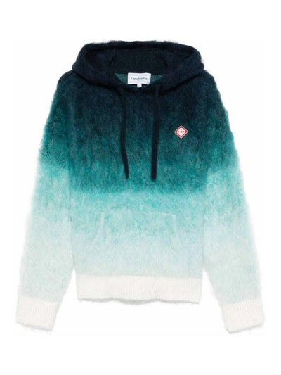 Felpa Con Cappuccio In Mohair Sfumato